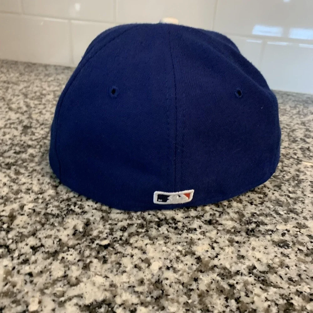 Vintage Los Angeles Dodgers Hat Cap Fitted Mens 6 7/8 Blue New Era 59FIFTY USA